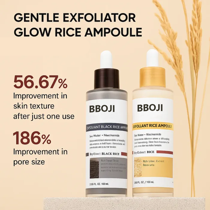 BBOJI™ Peel Shot Duo - Gentle exfoliator glow rice ampoule