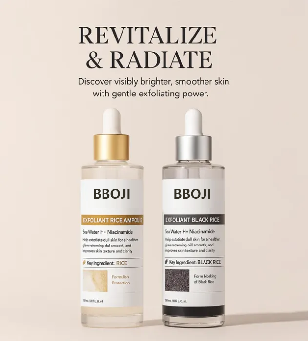 BBOJI™ Peel Shot Duo - Gentle exfoliator glow rice ampoule