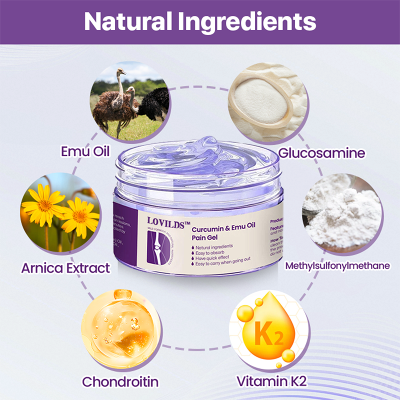 🌿LOVILDS™ Curcumin & Emu Oil Pain Gel – 🏥Backed by US Osteopathic Experts