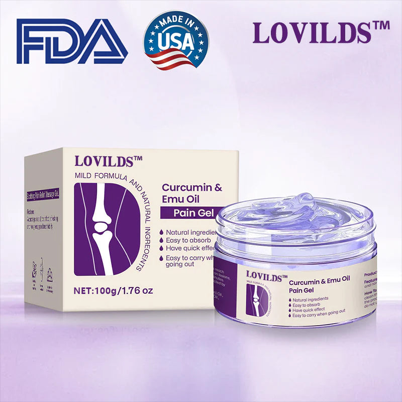 🌿LOVILDS™ Curcumin & Emu Oil Pain Gel – 🏥Backed by US Osteopathic Experts