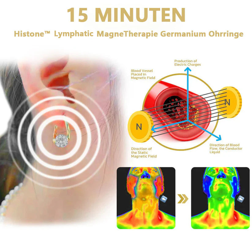 🔥 (LETZTER TAG VERKAUF - 70 % RABATT) Histone™ Lymphatic MagneTherapie Germanium Ohrringe