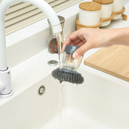 🔥Last 3 Hours! 70% OFF:🧽Ergonomic Soap-Dispense Kitchen Scrub
