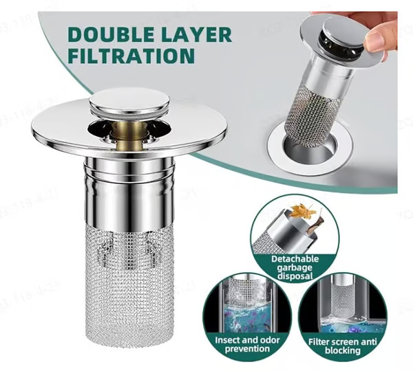 Last Day Promotion 49% OFF🏆Pop Up Sink Drain Strainer--Removes odors and prevents blockages