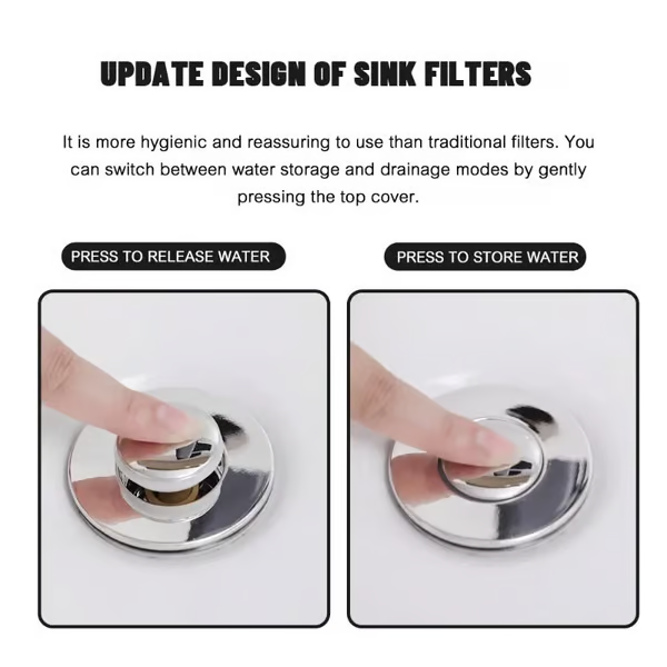 Last Day Promotion 49% OFF🏆Pop Up Sink Drain Strainer--Removes odors and prevents blockages