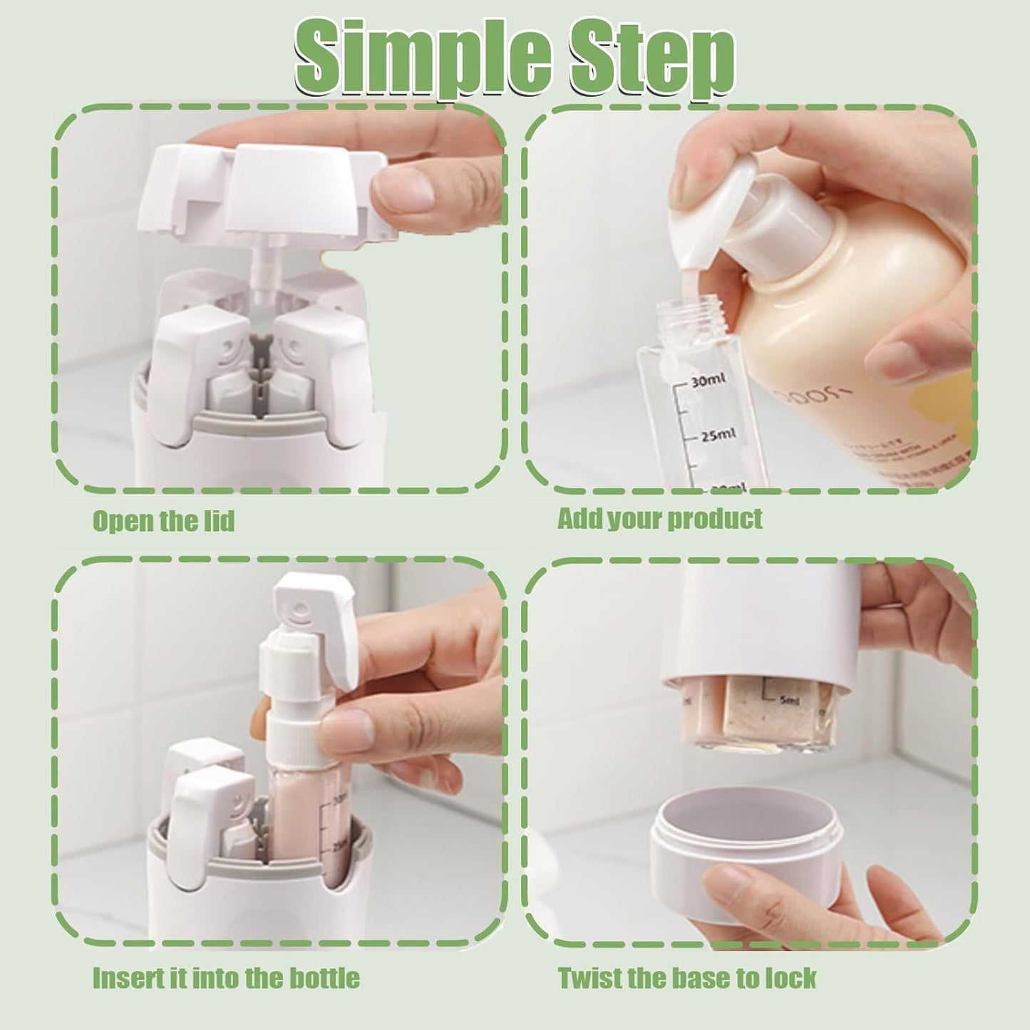 Last 3 Hours! 70% OFF - 4 in 1 Travel Dispenser Bottles