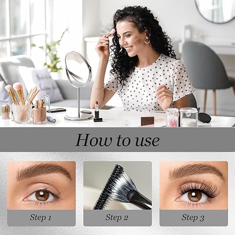 Folding Angle Scalloped Lash Brush