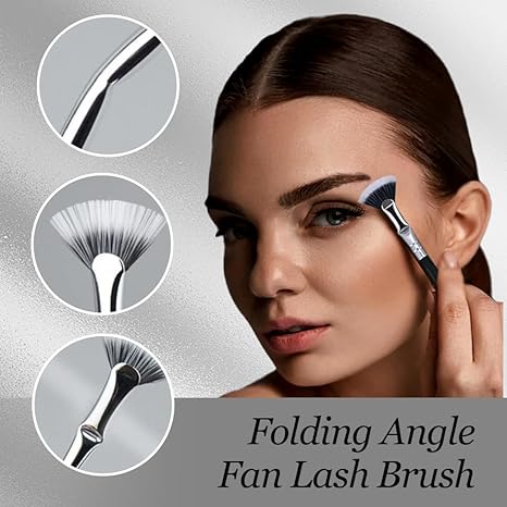 Folding Angle Scalloped Lash Brush