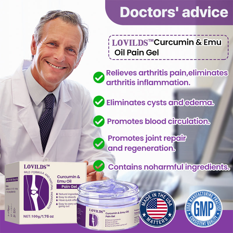 🌿LOVILDS™ Curcumin & Emu Oil Pain Gel – 🏥Backed by US Osteopathic Experts