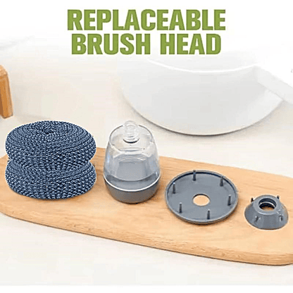 🔥Last 3 Hours! 70% OFF:🧽Ergonomic Soap-Dispense Kitchen Scrub