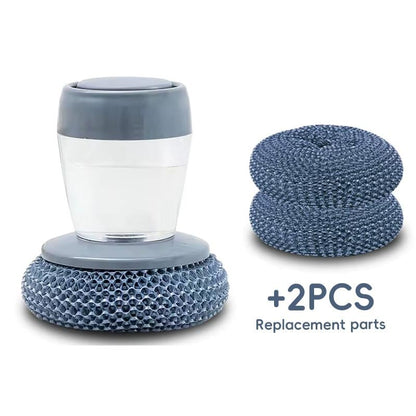 🔥Last 3 Hours! 70% OFF:🧽Ergonomic Soap-Dispense Kitchen Scrub