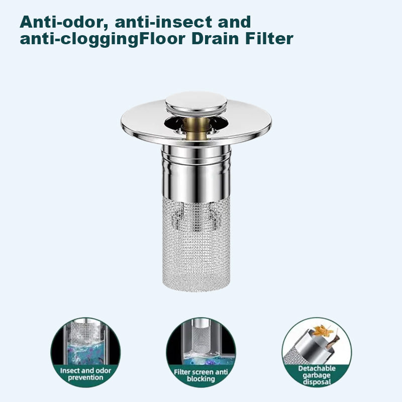 Last Day Promotion 49% OFF🏆Pop Up Sink Drain Strainer--Removes odors and prevents blockages