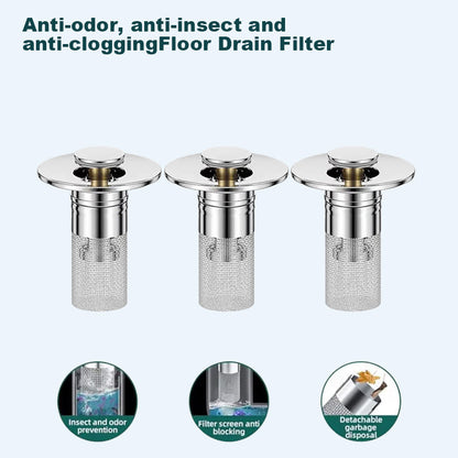 Last Day Promotion 49% OFF🏆Pop Up Sink Drain Strainer--Removes odors and prevents blockages